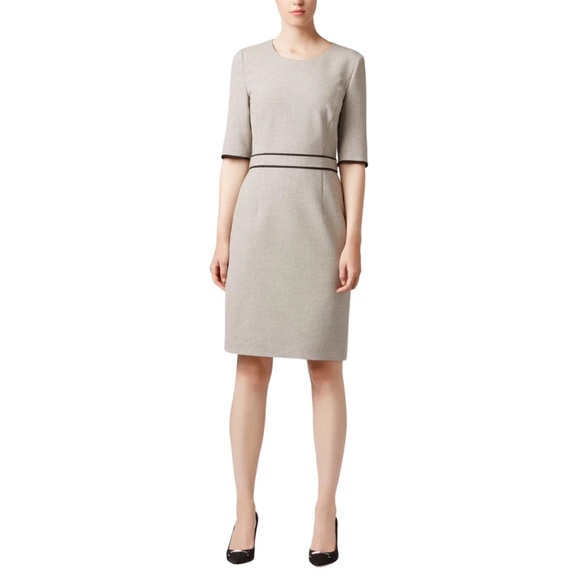 Hugo Boss Dresses & Skirts - HUGO BOSS Checked Dress with Belt Back Full Zipper Women’s Size 10